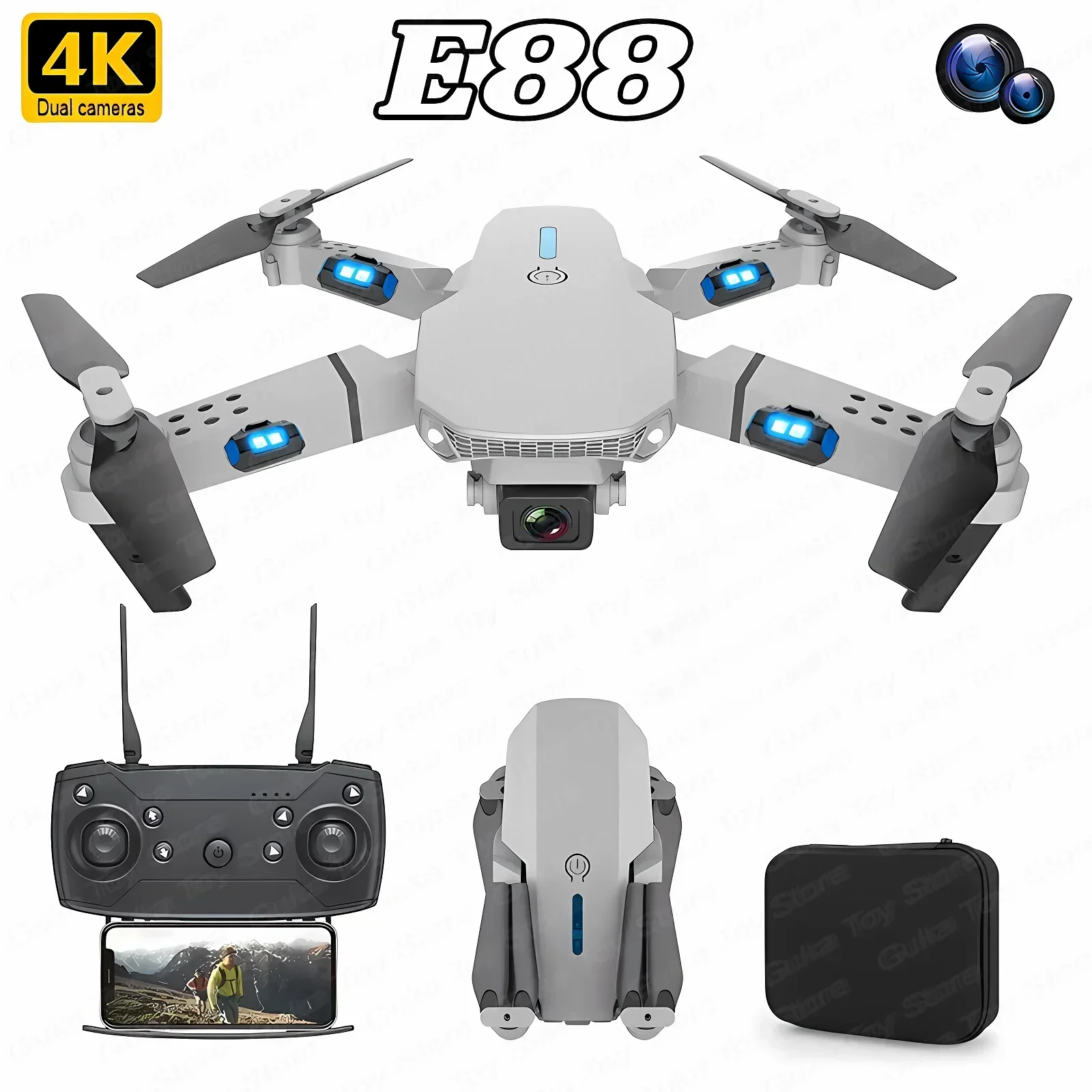 E88 Pro WIFI FPV Drone Wide An - Drone Lidar review and price